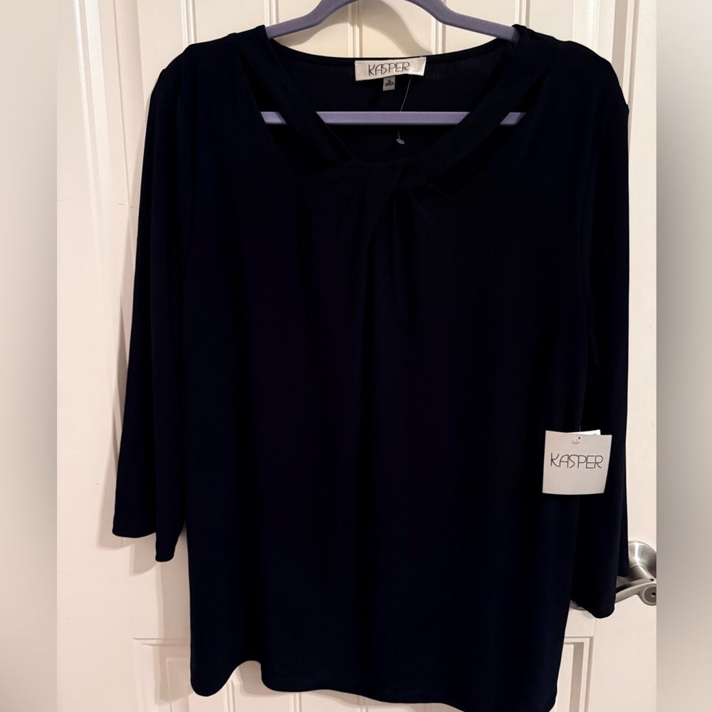 Kasper Women's Elegant Black Blouse